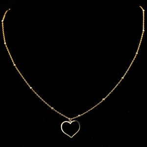 Srebrny pozłacany naszyjnik sercowa zawieszka