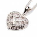 Srebrna zawieszka 925 Serce na sercu