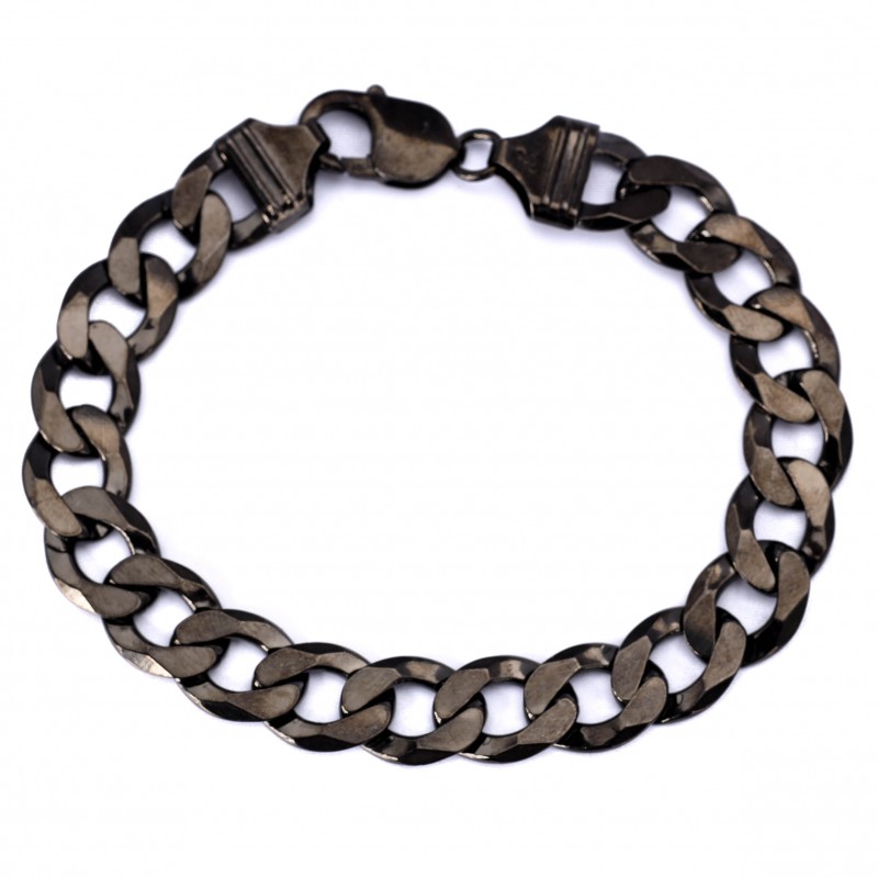 Srebrna bransoletka rutenowana pancerka