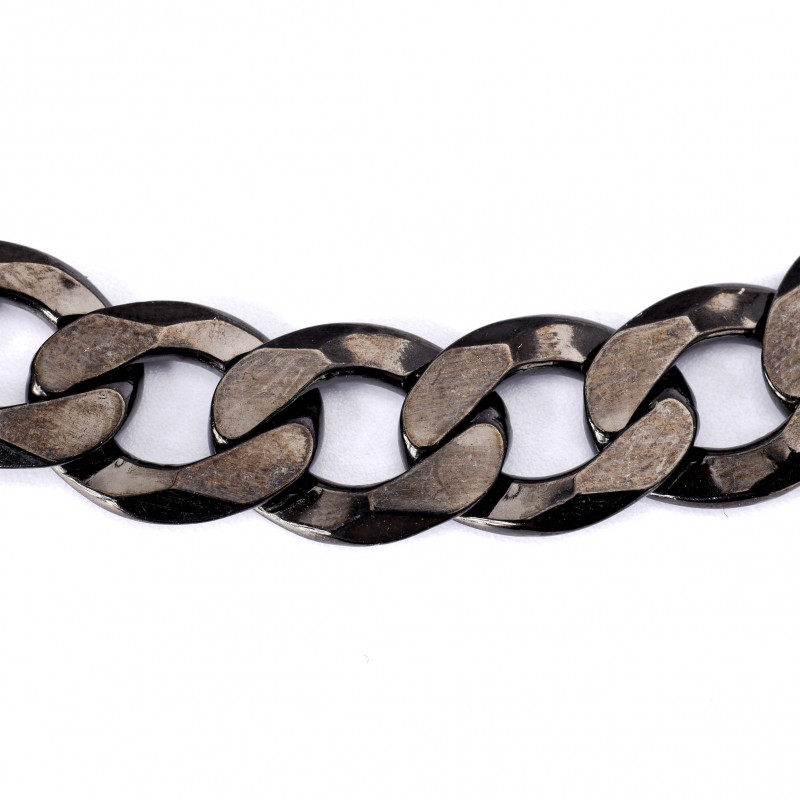 Srebrna bransoletka rutenowana pancerka