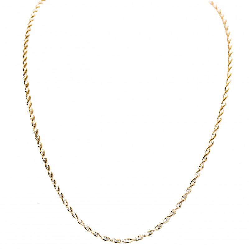 Srebrny naszyjnik 925 pozłacana spirala