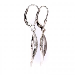 Srebrne kolczyki łezka z cyrkoniami