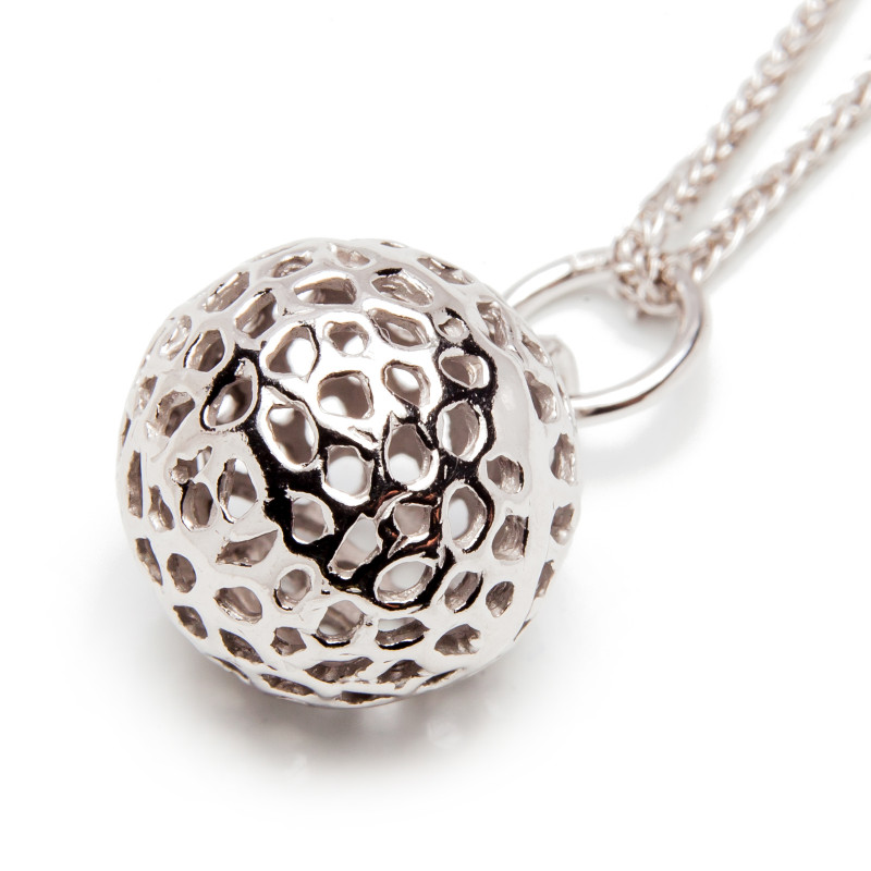 Srebrna zawieszka 925 wzorzysta kula