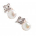 Srebrne kolczyki z perłą