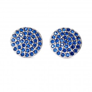 Srebrne kolczyki koło z cyrkoniami