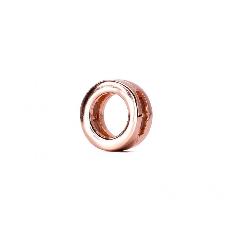 Srebrny charms klips pozłacana obręcz