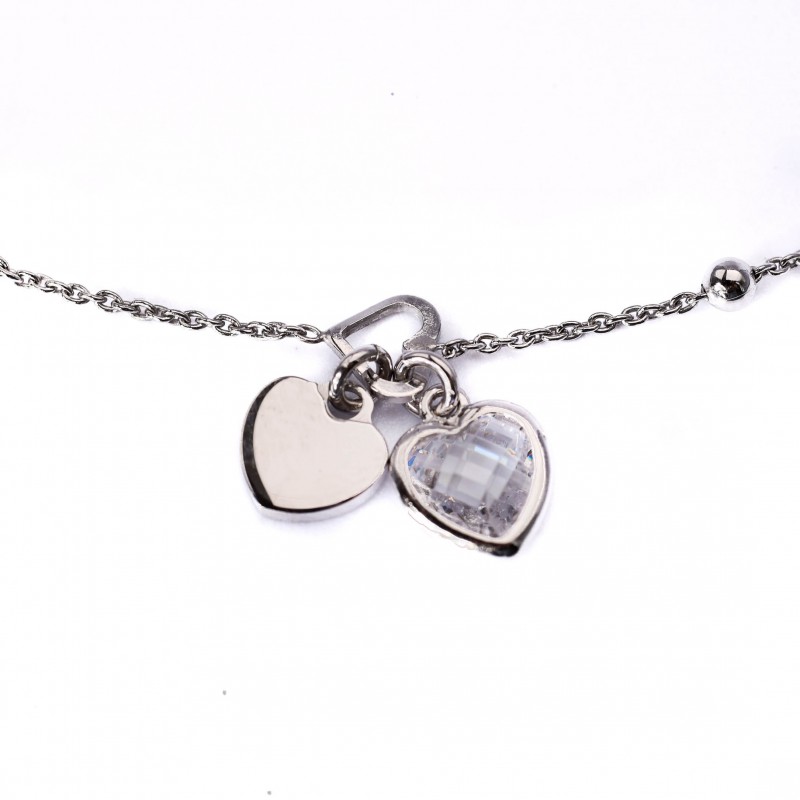 Srebrna bransoletka pełne serce