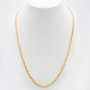 Srebrny pozłacany łańcuszek