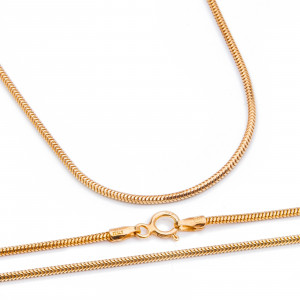 Srebrny pozłacany łańcuszek 925 linka