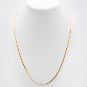 Srebrny pozłacany łańcuszek 925 linka