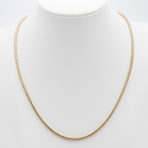 Srebrny pozłacany 925 łańcuszek linka żmijka