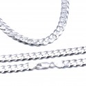 Srebrny łańcuszek 925 klasyczny pancerka 9 mm