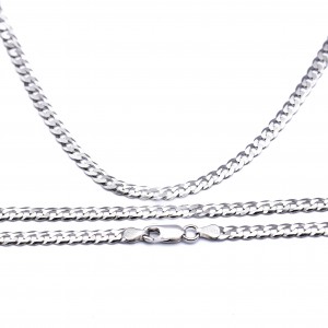 Srebrny łańcuszek 925 klasyczny pancerka rod 55cm