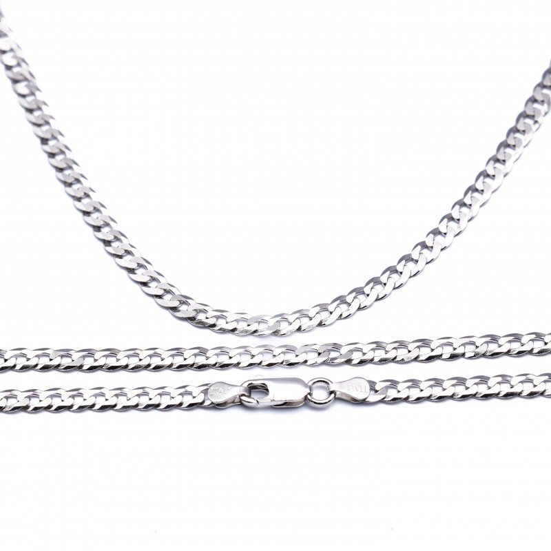 Srebrny łańcuszek 925 klasyczny pancerka rod 55cm
