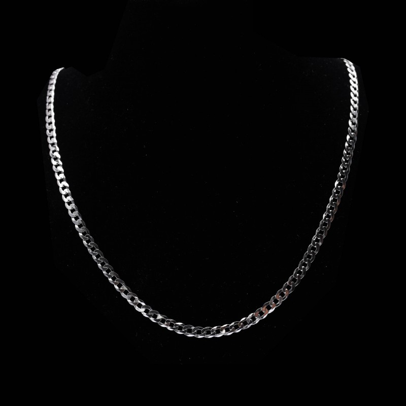 Srebrny łańcuszek 925 klasyczny pancerka rod 55cm