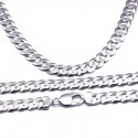 Srebrny łańcuszek 925 figaro rodowany