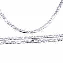 Srebrny łańcuszek 925 figaro rodowany