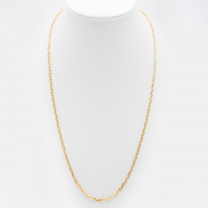 Srebrny pozłacany łańcuszek ankier