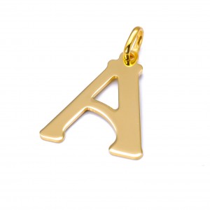 Pozłacana zawieszka litera A