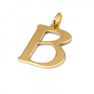 Pozłacana zawieszka litera B