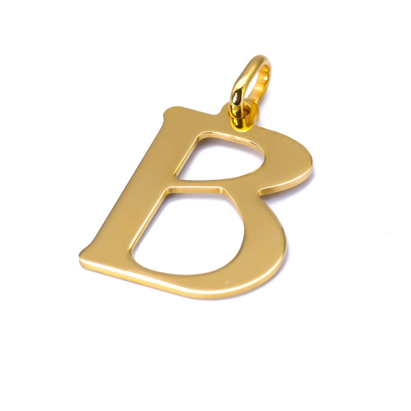 Pozłacana zawieszka litera B