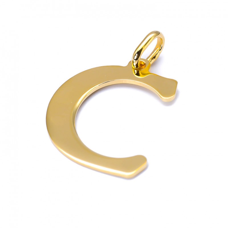 Pozłacana zawieszka litera C