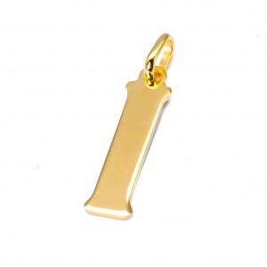 Pozłacana zawieszka litera I