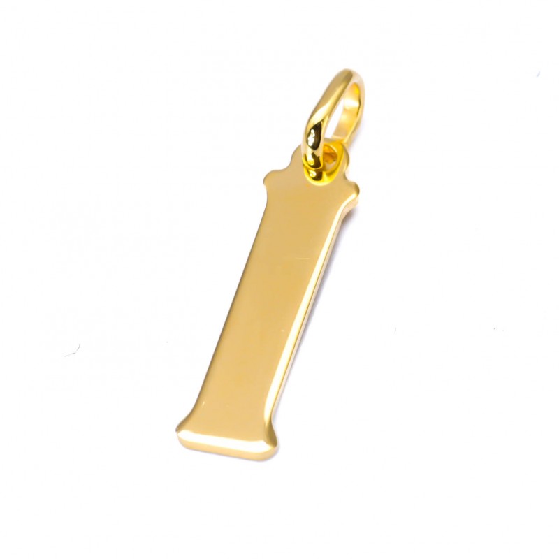 Pozłacana zawieszka litera I