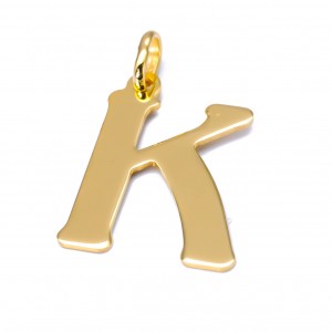 Pozłacana zawieszka litera K