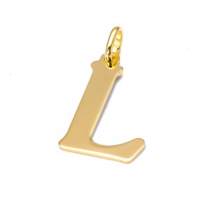 Pozłacana zawieszka litera L