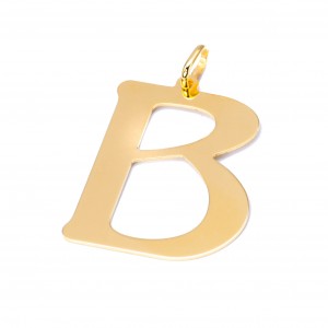 Pozłacana zawieszka litera B