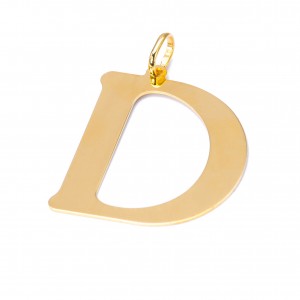 Pozłacana zawieszka litera D