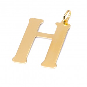 Pozłacana zawieszka litera H