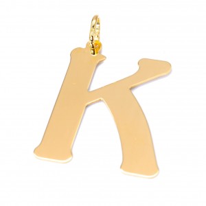Pozłacana zawieszka litera K