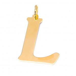 Pozłacana zawieszka litera L