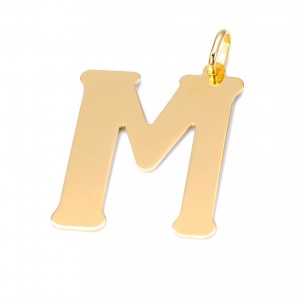 Pozłacana zawieszka litera M