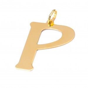Pozłacana zawieszka litera P