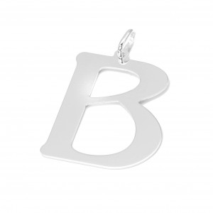 Srebrna zawieszka litera B