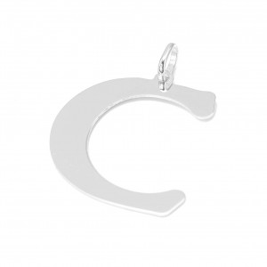 Srebrna zawieszka litera C