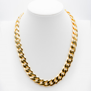 Srebrny pozłacany łańcuszek pancerka