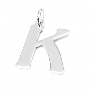Srebrna zawieszka litera K