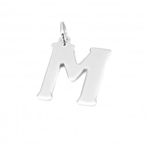 Srebrna zawieszka litera M