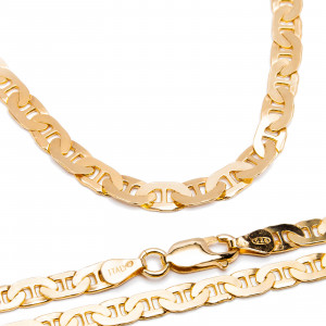 Srebrny pozłacany łańcuszek splot Gucci