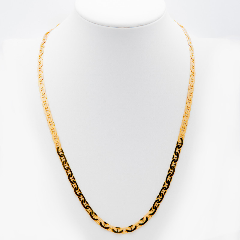 Srebrny pozłacany łańcuszek 925 splot typu Gucci