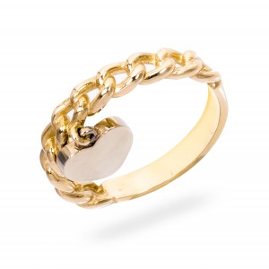 Złoty pierścionek Pleciona Miłość