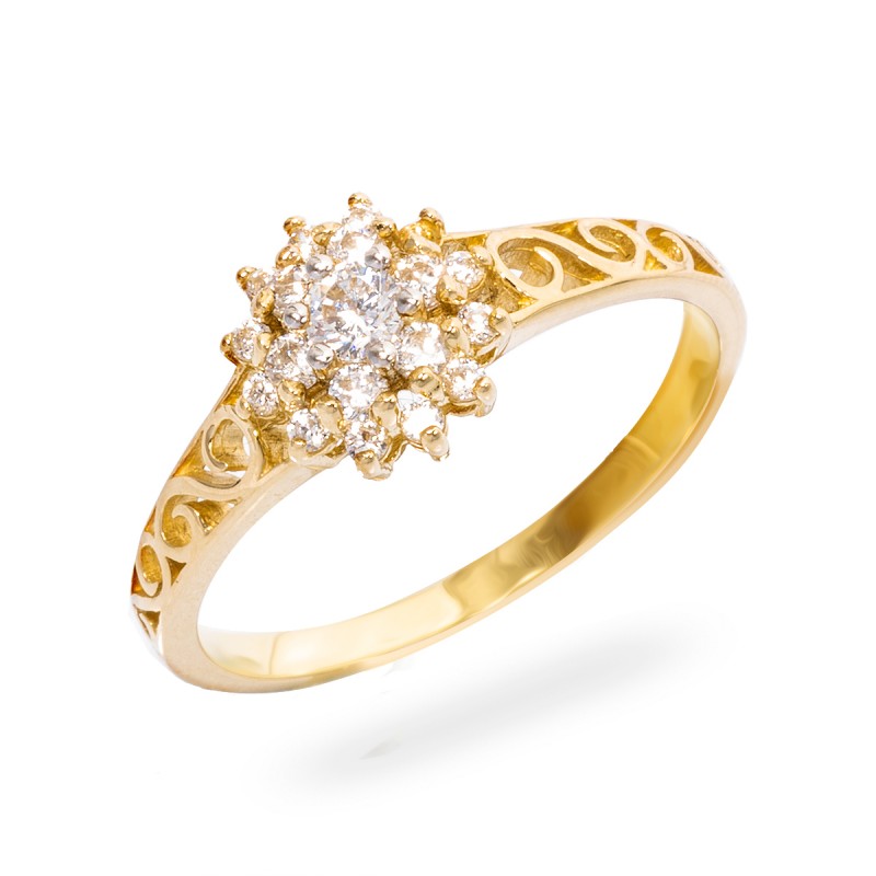 Złoty pierścionek zaręczynowy Sofisticado16