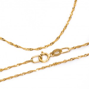Złoty łańcuszek 585 splot Singapur 50 cm