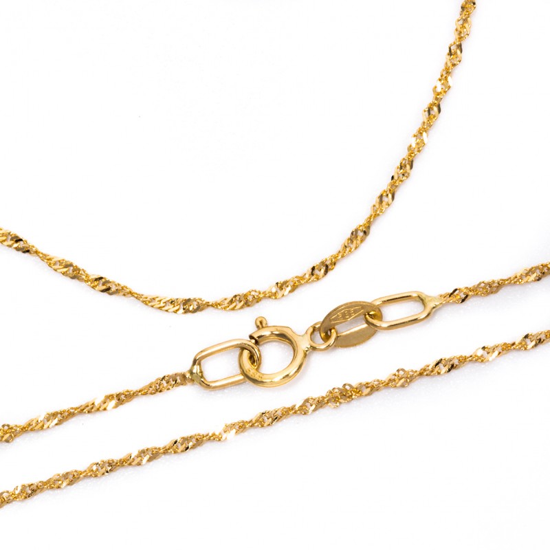 Złoty łańcuszek 585 splot Singapur 50 cm