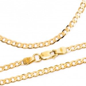 Złoty łańcuszek 585 pancerka 45 cm