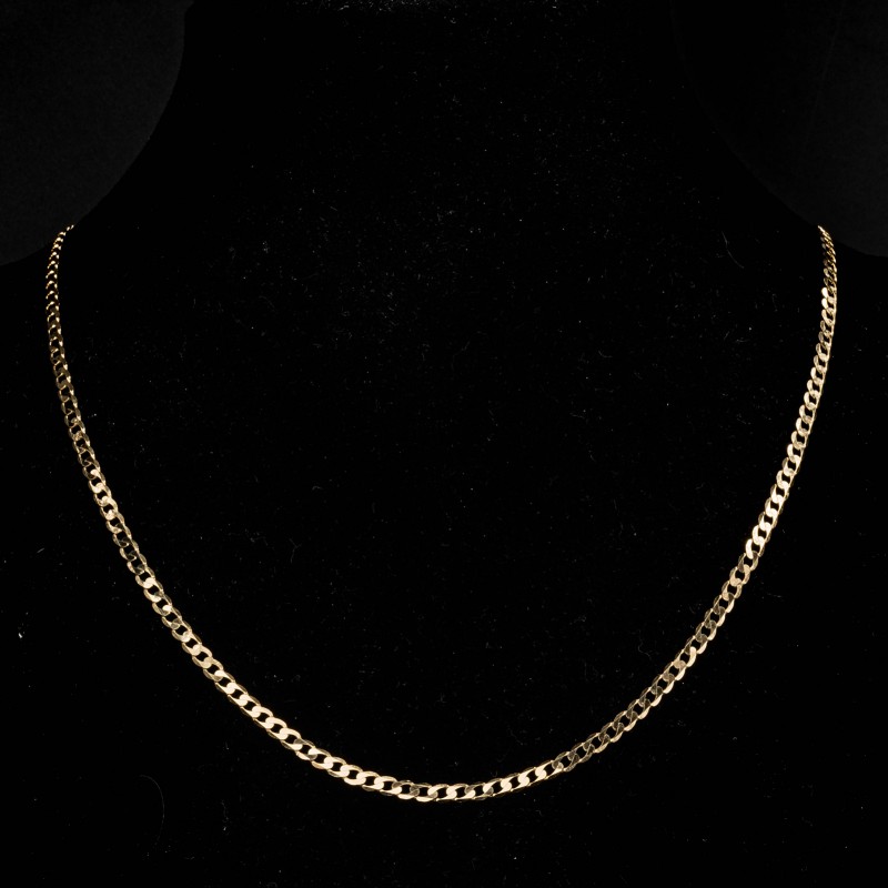 Złoty łańcuszek 585 pancerka 45 cm